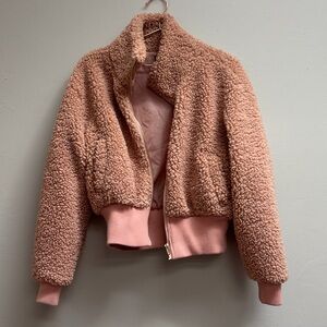 Boohoo Blush Teddy Jacket